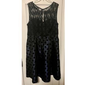 ModCloth Black Polka Dot Fit & Flare Formal Dress